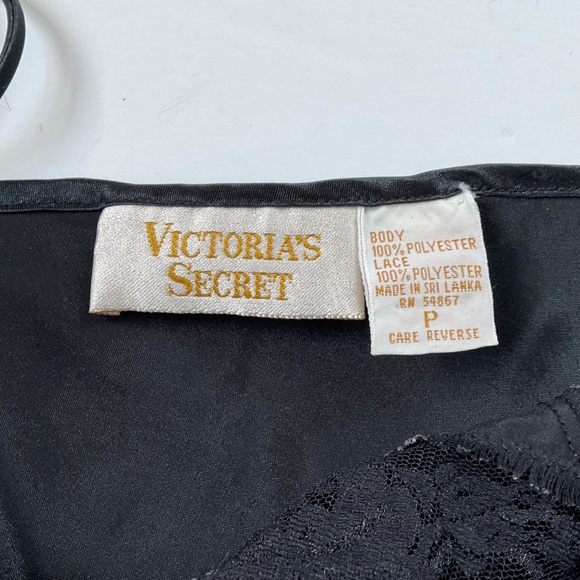 VTG Victoria's Secret Lace Teddy Bodysuit Sz S Black Gold Label Coquette Y2K - Picture 2 of 9